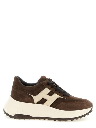 Hogan Dark Brown Lace Up Sneakers