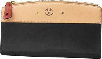 Louis Vuitton Beige Black Long Wallet (Bi-Fold) (Pre-Owned)