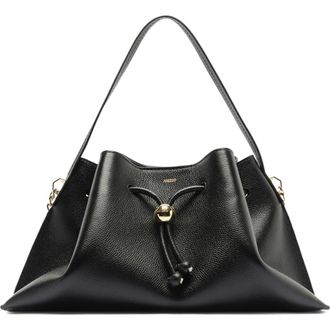 Arezzo Medium Alba Leather Shoulder Bag in Black at Nordstrom