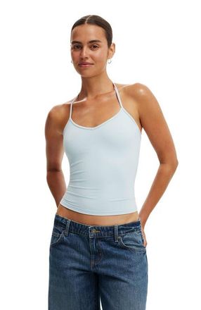 Cotton On Womens Hold Me Tie Halter in Iced Marine at Nordstrom, Size Xx-Small