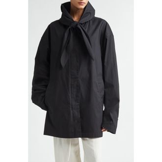 Toteme Technical Cotton Scarf Jacket in Black at Nordstrom, Size 2 Us