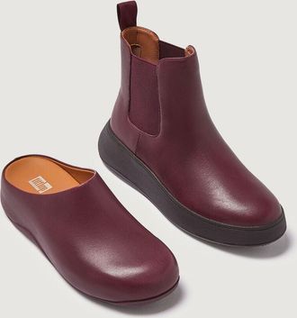 FitFlop Fitflop Womens Fit Flop F-Mode Leather Flatform Chelsea Boots in Purple - Size UK 5.5