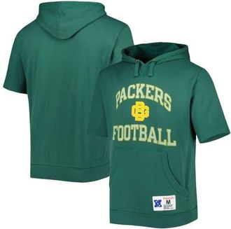 Mitchell & Ness Mens Mitchell & Ness Green Green Bay Packers Washed Short Sleeve Pullover Hoodie at Nordstrom, Size Small
