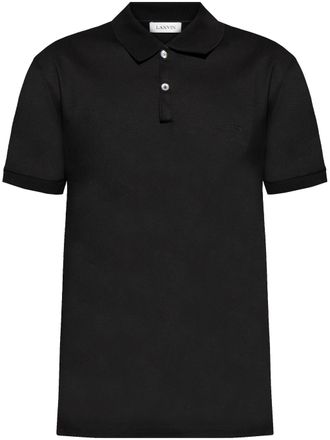 Lanvin Black Polo Classique Tailored Cotton Polo