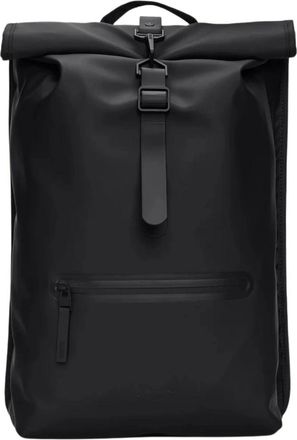 Rains Rolltop Rugzak - Heren - Rugzakken - Zwart - ONE Size - Polyester - Tassen