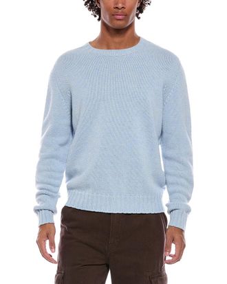 Palm Angels Curved Logo Wool-Blend Crewneck Sweater