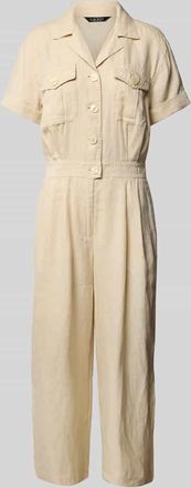Lauren Ralph Lauren Jumpsuit aus Leinen mit Reverskragen Modell FABRICIA in Beige, Gr&ouml;&szlig;e 34