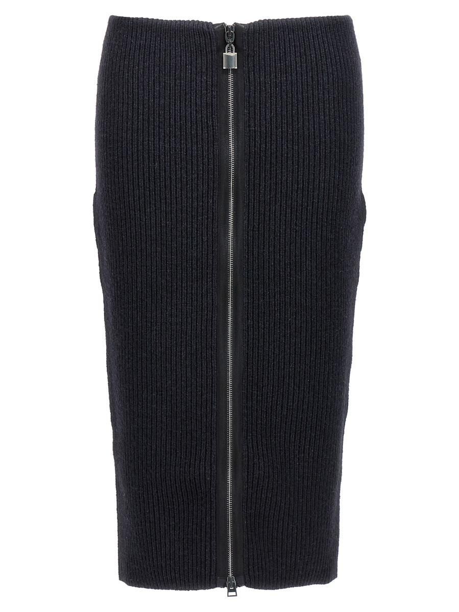 スカート TOM FORD Woman Skirt Black GC5812FAX1095 LB999 KNEE-LENGTH SKIRT WITH LACE INSERTS | Tom Ford Fashion