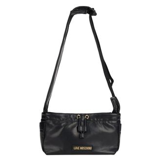 Love Moschino Bolso de Hombro con Cierre de Cord&oacute;n - Bags - Mujer - Negro - ONE SIZE
