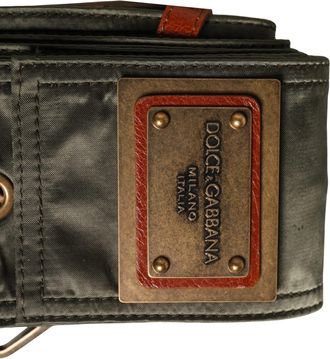 Dolce & Gabbana Men Black Wide Leather DG Metal Buckle Mens Belt