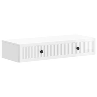 vidaXL Mesa Lateral Montada En La Pared Brillante 87,5 X 34,5 X 17 Cm Vidaxl