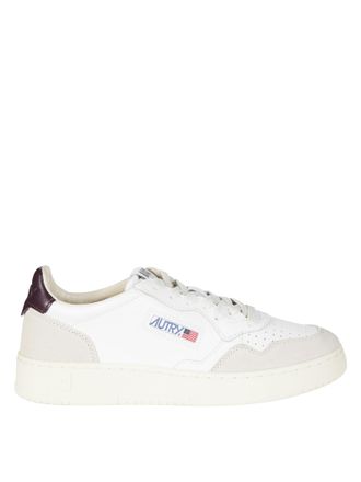 Autry White Medalist Low Leather Suede Sneakers
