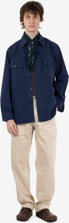 Fortela Manteco cotton overshirt blu