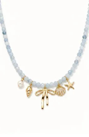 Argento Vivo Sea Life Charm Beaded Necklace in Gold at Nordstrom