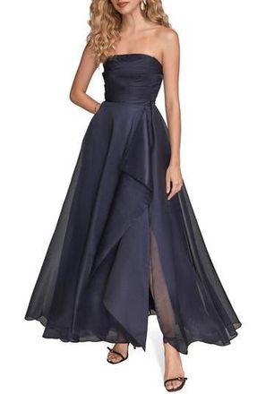 DKNY Strapless Ruched Bodice Gown in Ink at Nordstrom Rack, Size 16