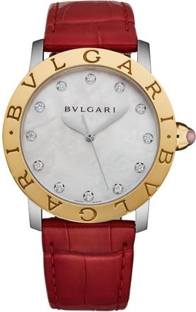 Bulgari Pre-owned Bvlgari Bvlgari Diamond Mother of Pearl Dial Ladies Watch BBL37WSPGLC11/12