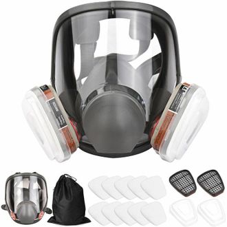 OEM Gabrielle M&aacute;scara Facial Completa 16 En 1 De Silicona Para Gas, Para Pintura En Aerosol, Pesticidas Y Prevenci&oacute;n De Amon&iacute;aco