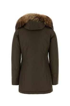 Woolrich Arctic Raccoon Parka Down Jacket - Green