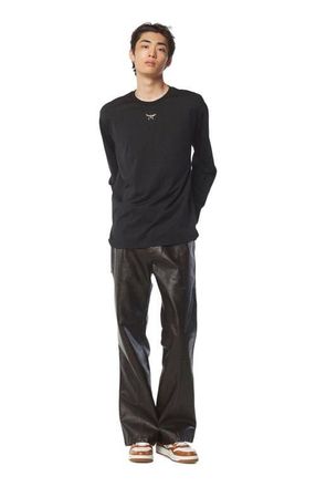 MCM Essential Laurel Logo Shirt in Organic Cotton in Black at Nordstrom, Size Xx-Large