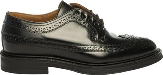Frau Stephane Derby - Heren - Veterschoenen - Zwart - 42 EU - Leer - Schoenen