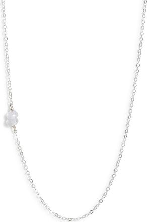 Nashelle Semiprecious Stone Station Chain Necklace in Sterling Silver at Nordstrom, Size 18