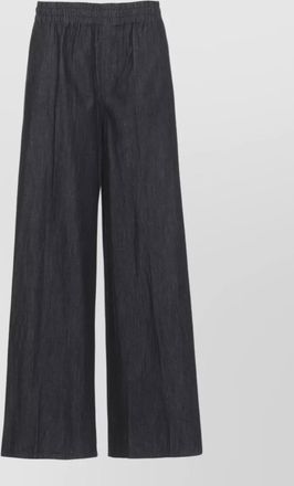 Dondup wide leg cotton trousers full length