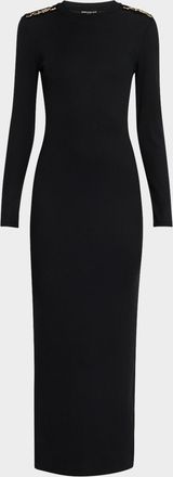 Generation Love Elizabella Long-Sleeve Chain Maxi Dress