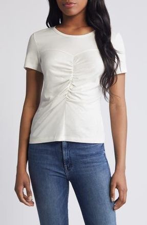 Nation Ltd Alina Ruched T-Shirt in White at Nordstrom Rack, Size Small