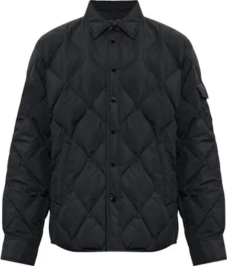 Rag & Bone Gewatteerde jas met kraag - Heren - Winterjassen - Zwart - L - Leer - Jassen