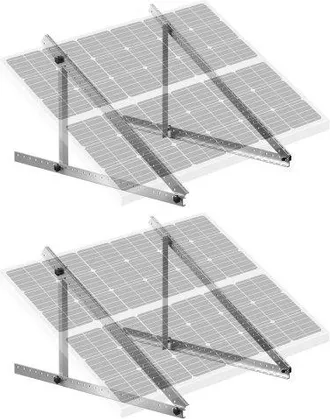 OEM Soporte De Panel Solar 114 Cm 100-400 W Montaje De Panel Solar Inclinaci&oacute;n Ajustable De 0 A 90&deg; Aluminio Ligero Con Patas Plegables Para Rv, Techo, Ba