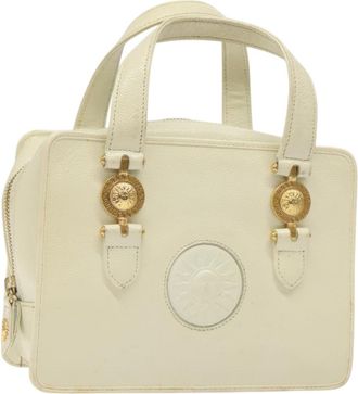 Versace Vintage Handbag Leather Leather Handbag (Pre-Owned)
