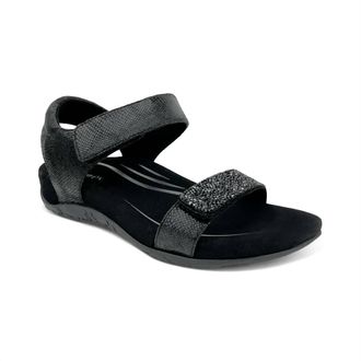 Aetrex Womens Maria Sandal In Black