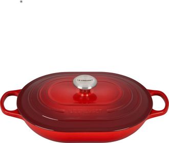 LE CREUSET 3.75-Quart Oval Enameled Cast Iron Casserole in Cerise at Nordstrom