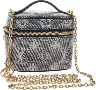Louis Vuitton Vanity Case Monogram Canvas Navy Canvas Handbag (Pre-Owned)