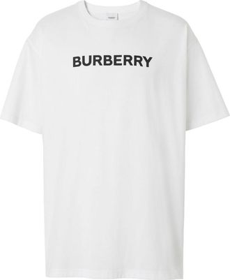 Burberry White Logo Print T-shirt