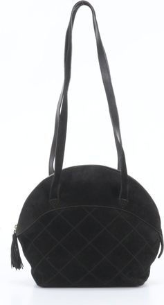 Ferragamo Black Leather Handbag Shoulder Bag Tote Bag (Pre-Owned)