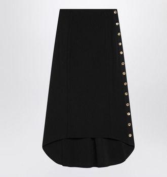 Givenchy Womens Black Milan Stitch Skirt With Buttons viscose - Size Small
