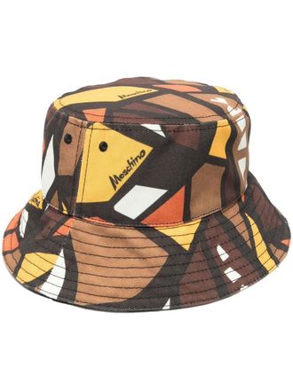 Moschino Vissershoed met print - Bruin