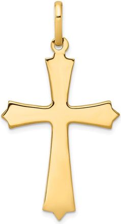 Diamond2Deal 14k Yellow Gold Polished Cross Pendant