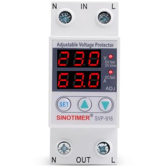 OEM Dispositivo De Protecci&oacute;n Contra Sobretensiones Ajustable Svp-916, Protector Limitador De Corriente, Protector De Reinicio Con Retardo De Tiempo (63 A