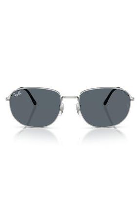 Ray-Ban 60mm Polarized Gradient Pillow Sunglasses in Silver at Nordstrom Rack