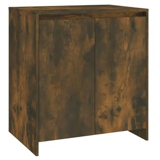 Berkfield Home Decorative 3 Piece Sideboard Smoked Oak Engineered Wood in Brown
