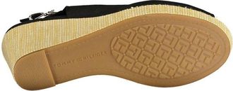 Tommy Hilfiger Buckle-Fastened Wedge Sandal - Black