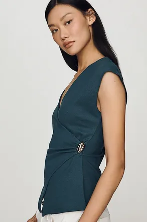 Maeve Hardware Wrap Top