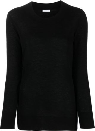 Malo crew-neck fine-knit jumper - women - Polyamide/Cashmere - 40 - Black