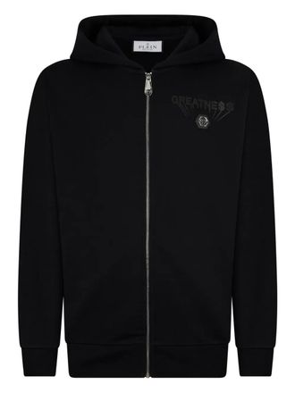 Philipp Plein zip hoodie - men - Cotton - XXXXL - Black