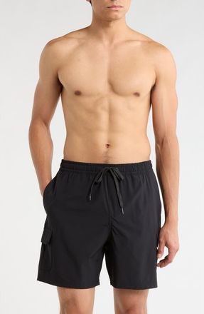 Billabong Cargo Volley Swim Shorts in Black at Nordstrom Rack, Size X-Large