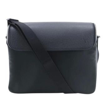 Louis Vuitton Pre-owned Cross Body Bags, male, Black, Size: ONE SIZE Pre-owned Ta&iuml;myr Taiga Nylon Shoulder Bag