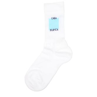 Casablanca Damess Kousen En Sokken Katoen Wit/Turquoise