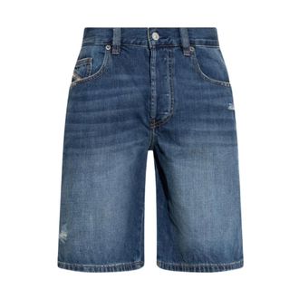 Diesel Heren, Korte broeken, Blauw, Maat: W32 Katoen